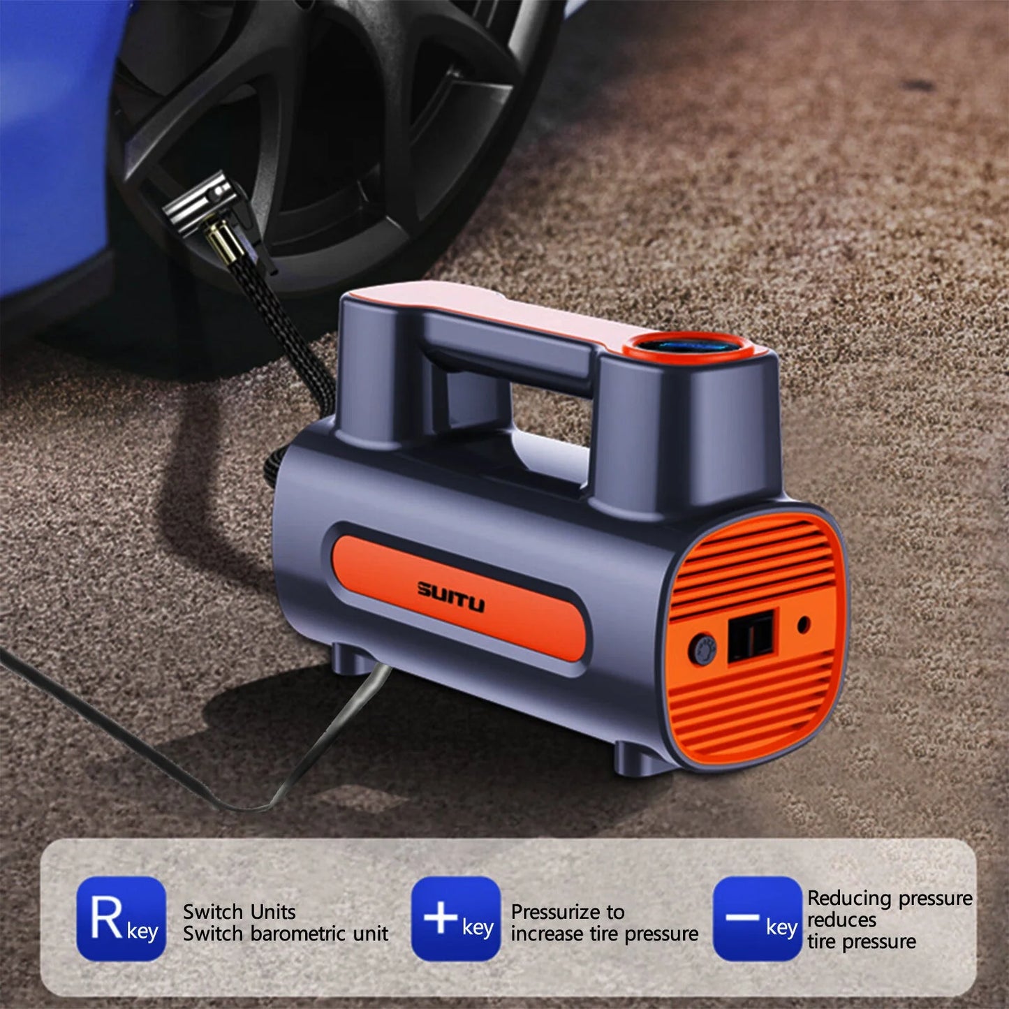 Tire Inflator 12V DC Portable Compressor Electric DC Auto Tire Pumps For Car Tire